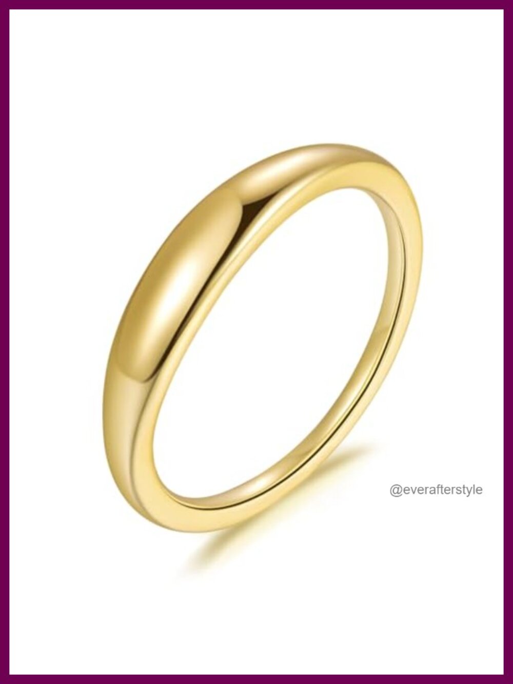 14K Gold Plated Vintage Chunky Band Ring for Women and Men, Non Tarnish